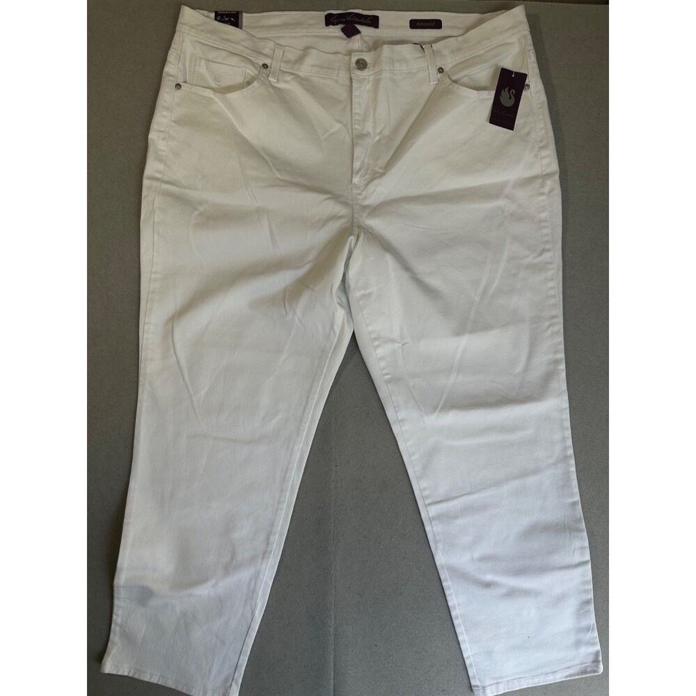 Gloria Vanderbilt Amanda Jeans Womens 20W Average Vintage White Tapered NWT